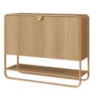 Sapateira Orgânica Luna Artesano 93 cm (largura) em MDP Hanover Uma Porta Base Metal Dourado