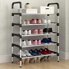 Sapateira Organizador 5 Prateleiras Vertical Multiuso Metal Reforçado Cantoneira Preta 95x54x25cm