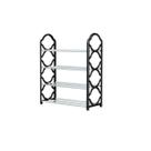 Sapateira Organizador Calçado 4 Andares Black Estante Movel Multiuso Sapato Escritorio Lavanderia