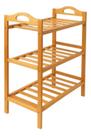 Sapateira Organizadora 3 Andares Em Bambu Multiuso 68x24cm Calçado Tênis