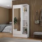 Sapateira para Quarto 1 Porta com Espelho Espresso Móveis Sapateira para Quarto 1 Porta com Espelho Espresso Móveis