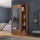 Sapateira para Quarto 1 Porta com Espelho Espresso Móveis Sapateira para Quarto 1 Porta com Espelho Espresso Móveis