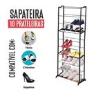 Sapateira Vertical de Porta 10 Andares Prateleira Organizadora