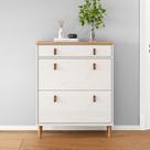 Sapateira Vertical Hall de Entrada 2 Portas 1 Gaveta Mikka Branco 16 Pares Sapateira Vertical Hall de Entrada 2 Portas 1 Gaveta Mikka Branco 16 Pares