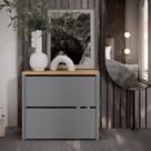 Sapateira Vertical Mell Com 2 Gavetas Basculantes Organizadora de Calçados Retrô Com 2 Cores