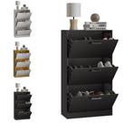 Sapateira Vertical Organizador 3 Portas Basculantes Hall de Entrada 20 Pares de Sapato Multiuso
