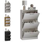 Sapateira Vertical Organizador 3 Portas Basculantes Hall de Entrada 20 Pares de Sapato Multiuso Móveis Bonatto
