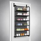 Sapateira Vertical Porta Parede em Aço 6 Prateleiras 18 Pares