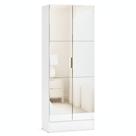 Sapateira Vistta 2 Portas com Espelho 180cm MDF MDP Vertical para Quarto Closet com Prateleiras Internas Design Funcional