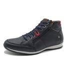 Sapatenis Cano Alto Masculino Couro Calce Facil Elastico Detalhe Ziper Lateral Macio Solado TR