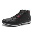 Sapatenis Cano Alto Masculino Couro Calce Facil Elastico Detalhe Ziper Lateral Macio Solado TR