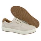Sapatênis Casual 100% Couro Masculino Gelo - 3115