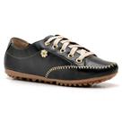 Sapatênis Casual em Couro Krn Shoes com Costura Manual e Sola Emborrachada Leve