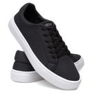 Sapatênis Casual Linha Confort Hype Shoes Esporte Fino Preto Unissex