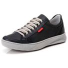 Sapatênis Casual Masculino em Couro Cadarço Detalhe Lateral