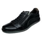 Sapatenis Couro Fortiori Urban Masculino Preto