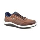 Sapatênis Gdv Masculino Casual Conforto Castanho para o Dia