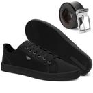 Sapatênis Masculino Casual Preto Confortável Antiderrapante Básico Cadarço Dia a Dia com Cinto Sapatênis Masculino Casual Preto Confortável Antiderrapante Básico Cadarço Dia a Dia com Cinto
