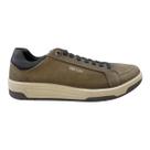 Sapatênis Masculino Ferracini Vox Casual Couro Calce Fácil 8050-617 Cinza