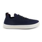 Sapatenis Masculino Knit Tenis Meia Palmilha Silicone Azul
