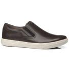 Sapatênis Masculino Slip On Couro Chocolate Pegada 110402-02