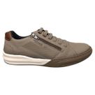 Sapatênis Pegada Masculino Couro Casual Zíper Lateral Areia