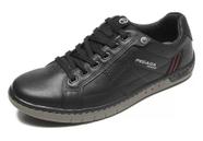 Sapatenis Pegada Masculino Couro Solado Costurado Amarrado