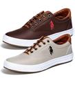 Sapatenis polo marrom/branco e branco/nude