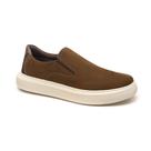 Sapatênis Slip On Couro Masculino Caramelo Cr147