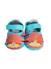 Sapatilha bebe 0-15 azul picina c/ ostra salmao ref-22072001