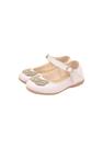 Sapatilha Boneca Infantil Menina Coração Asas Strass Branca