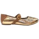 Sapatilha couro metalizado dourado orcade 094403