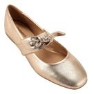 Sapatilha Fem Bottero Boneca Couro Dourado 361615-1