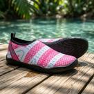 Sapatilha Feminina Aquatica de Neoprene Rosa Esportiva Hibrida Nautica Antiderrapante Exclusiva Solado Borracha Confortavel Segura Bonita Leve