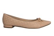 Sapatilha Feminina Bico Fino em Matelassê Napa Soft Nude - Cód: 8117
