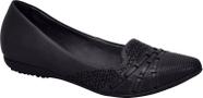 Sapatilha feminina bottero 353318 em couro bico fino