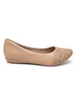 Sapatilha feminina bottero 378502 em couro bico fino macia