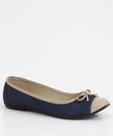 Sapatilha Feminina Jeans Bico Redondo Moleca