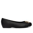 Sapatilha Feminina Modare Casual Com Fivela Dourada Preto