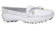 Sapatilha Feminina Sapato Mocassim Couro - Branco