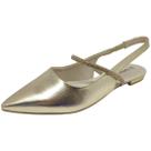 Sapatilha Feminina Slingback Strass Bico Fino Maciez Bebecê