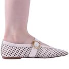 Sapatilha Feminina Zariff com Tira e Fivela 142084 Off White