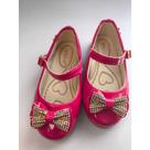 Sapatilha Infantil Menina Bailarina Verniz Super Luxo Laço com Pedrinhas Pink