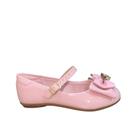Sapatilha Infantil Molekinha 2063.1140 Verniz com Laço Rosa