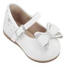 Sapatilha Infantil Pampili Angel 4 Laço Strass Verniz Branco Sapatilha Infantil Pampili Angel 4 Laço Strass Verniz Branco