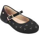 Sapatilha Infantil Pampili Glitter e Strass - Preto