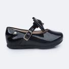 Sapatilha Mini Angel Laço Removível Verniz Preto Pampili