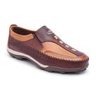Sapatilha Mocassim em Couro Masculino Elástico Calce Fácil Costura Resistente Confortável