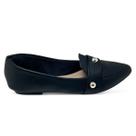 Sapatilha Mocassim Feminino Preto Bico Fino Spike Esfera Sapatilha Mocassim Feminino Preto Bico Fino Spike Esfera