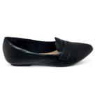Sapatilha Mocassim Feminino Preto Casual Bico Fino